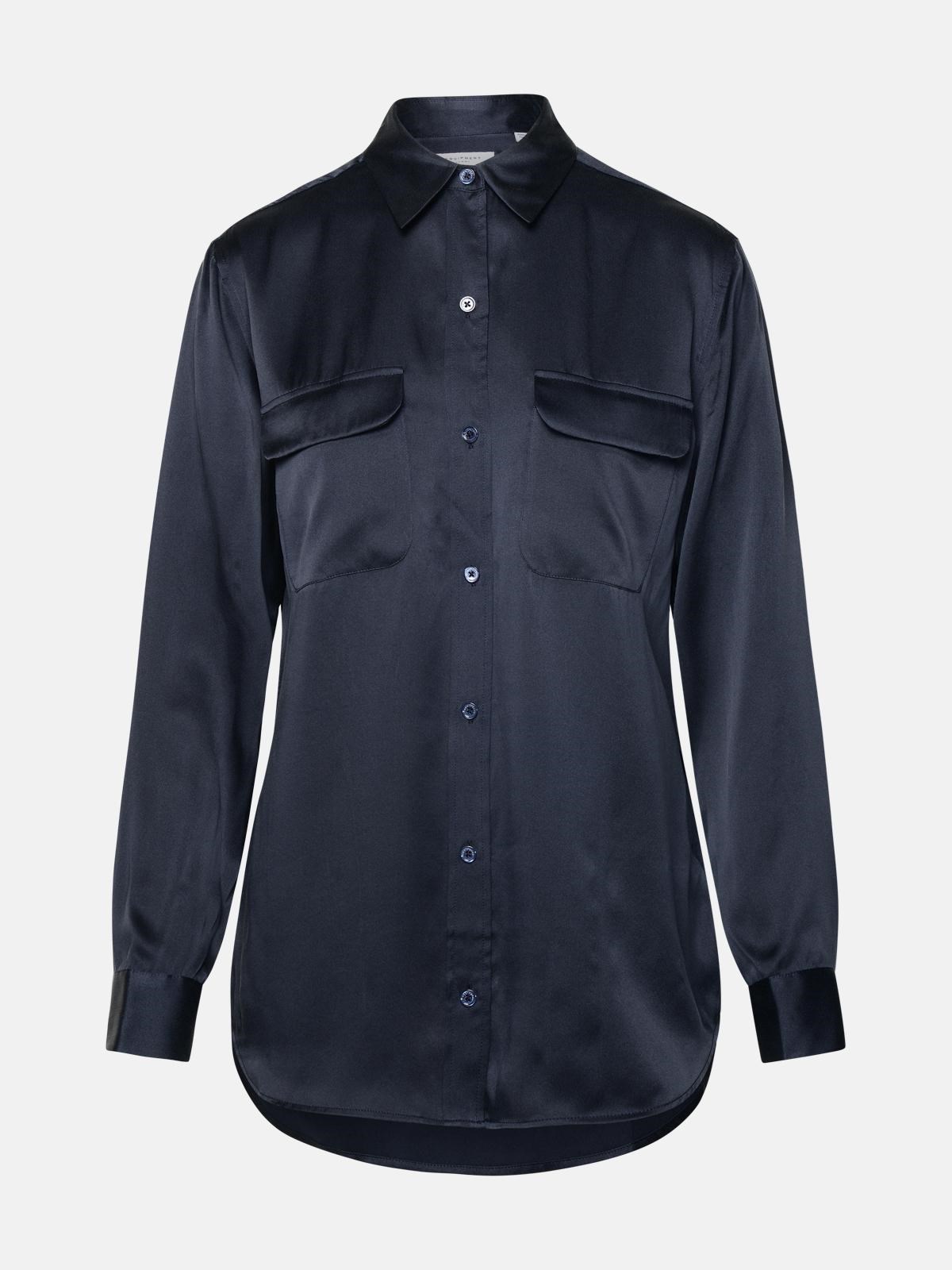 Equipment Black Silk Shirt