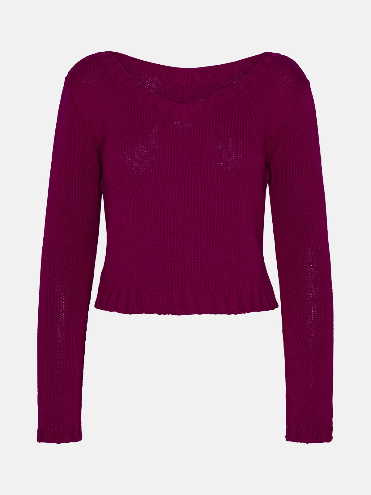 Shop Charlott Fuchsia Cotton Sweater In Multi