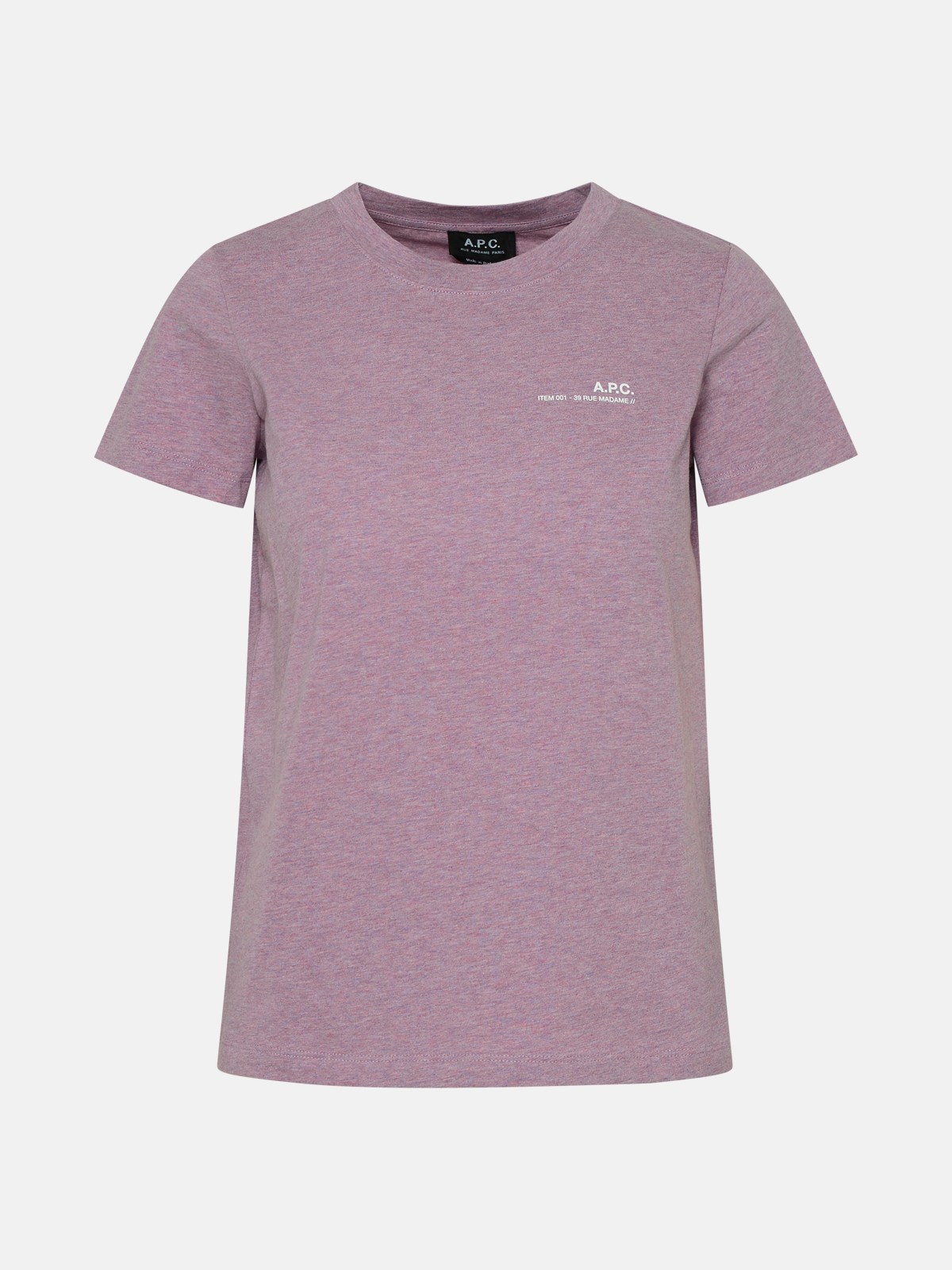 A.p.c. Lilac Cotton Item T-shirt In Pink