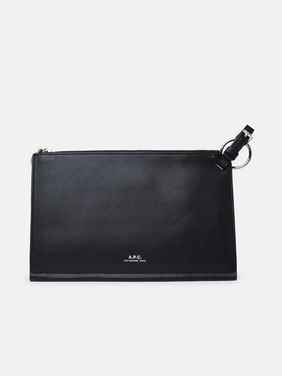 A.p.c. Black Leather Nino Flat Bag