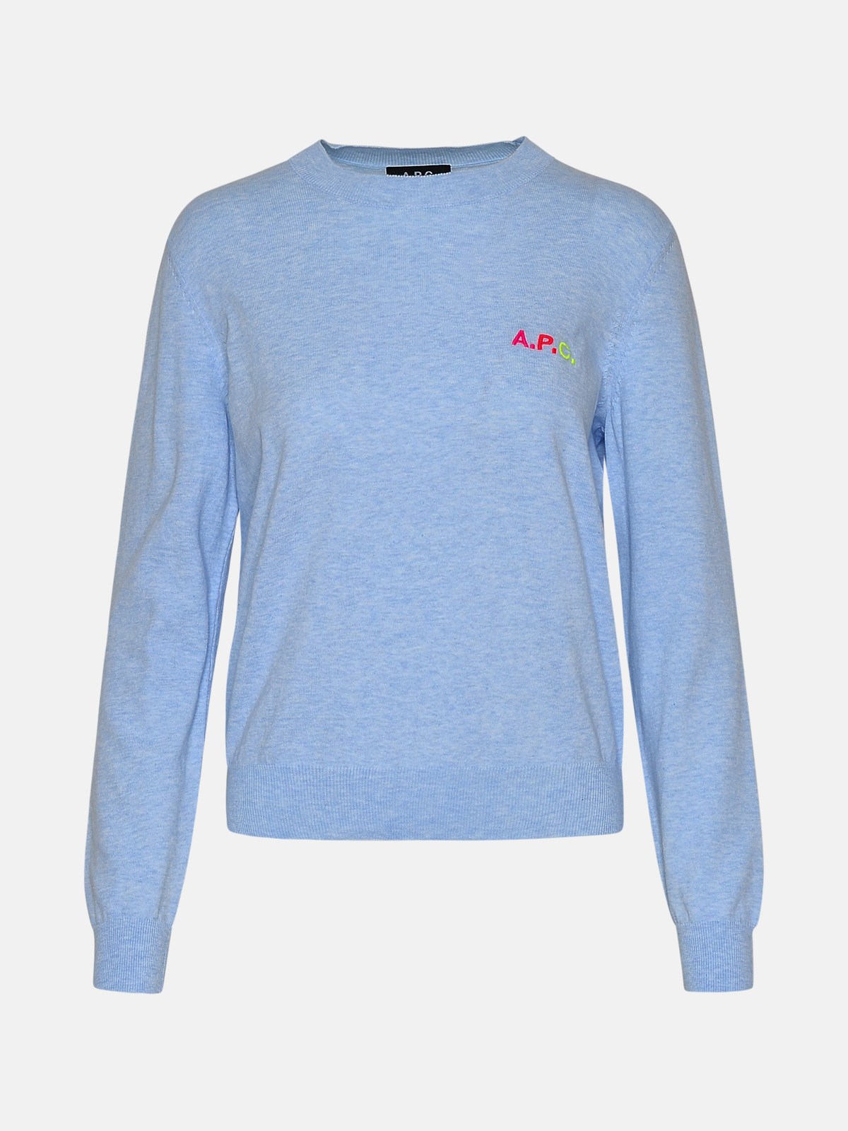 Apc True Light Blue Cotton Sweater