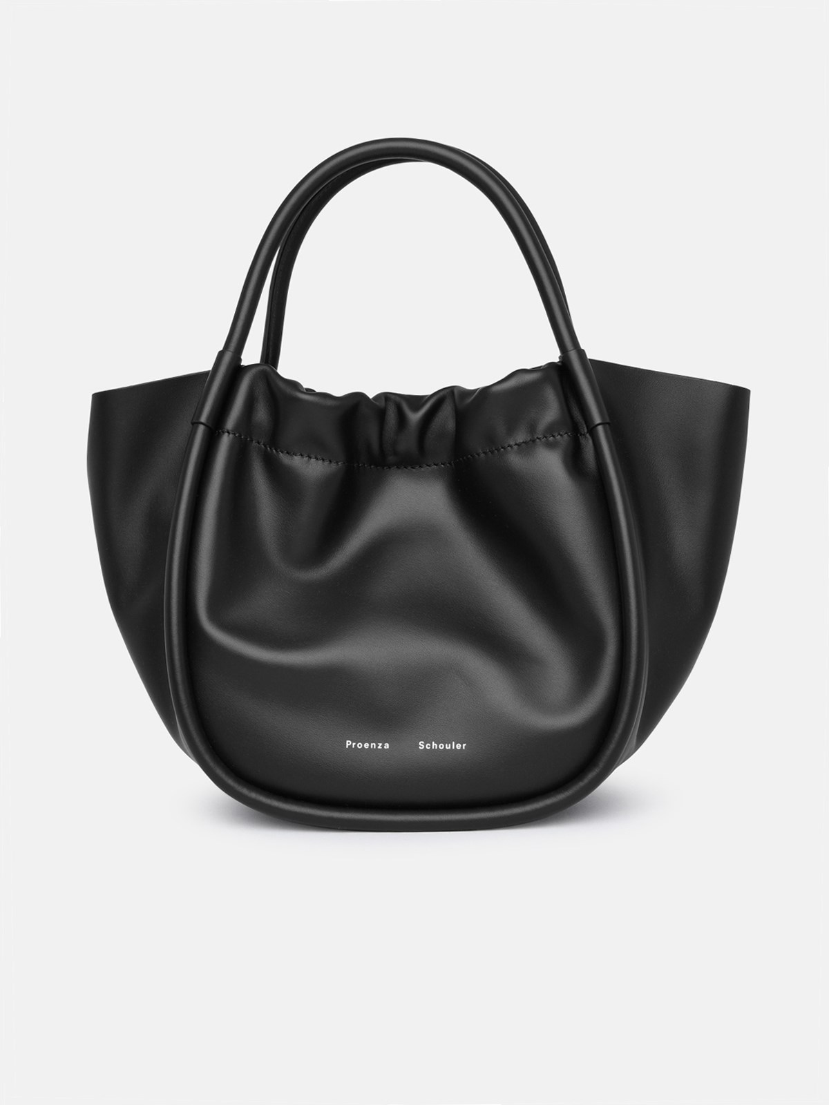 Proenza Schouler Black Leather Ruched Bag