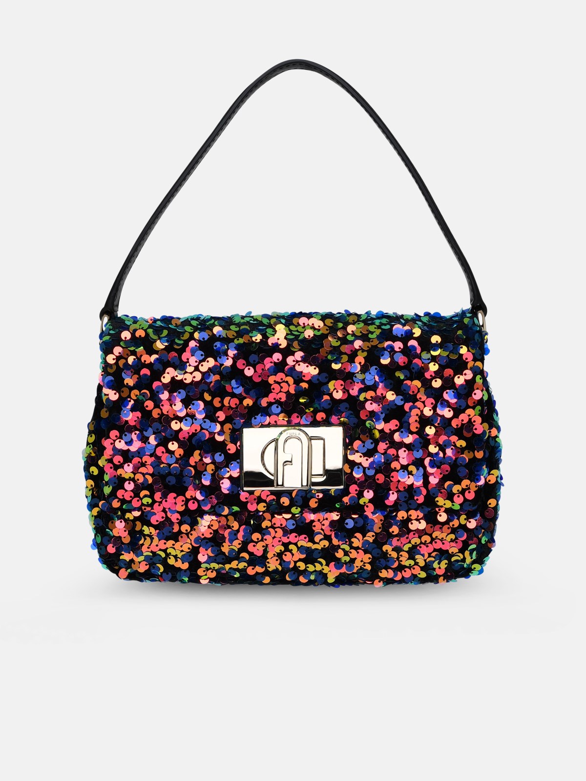 Furla Tracolla 1927 Mini Paillettes In Black
