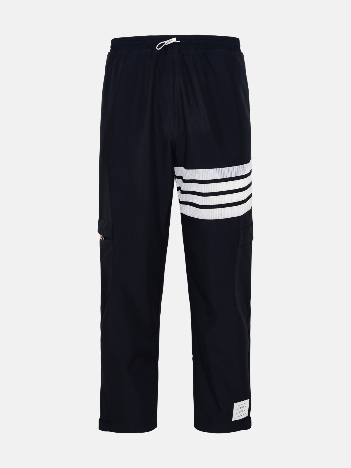 Thom Browne Blue Nylon 4bar Pants In Navy