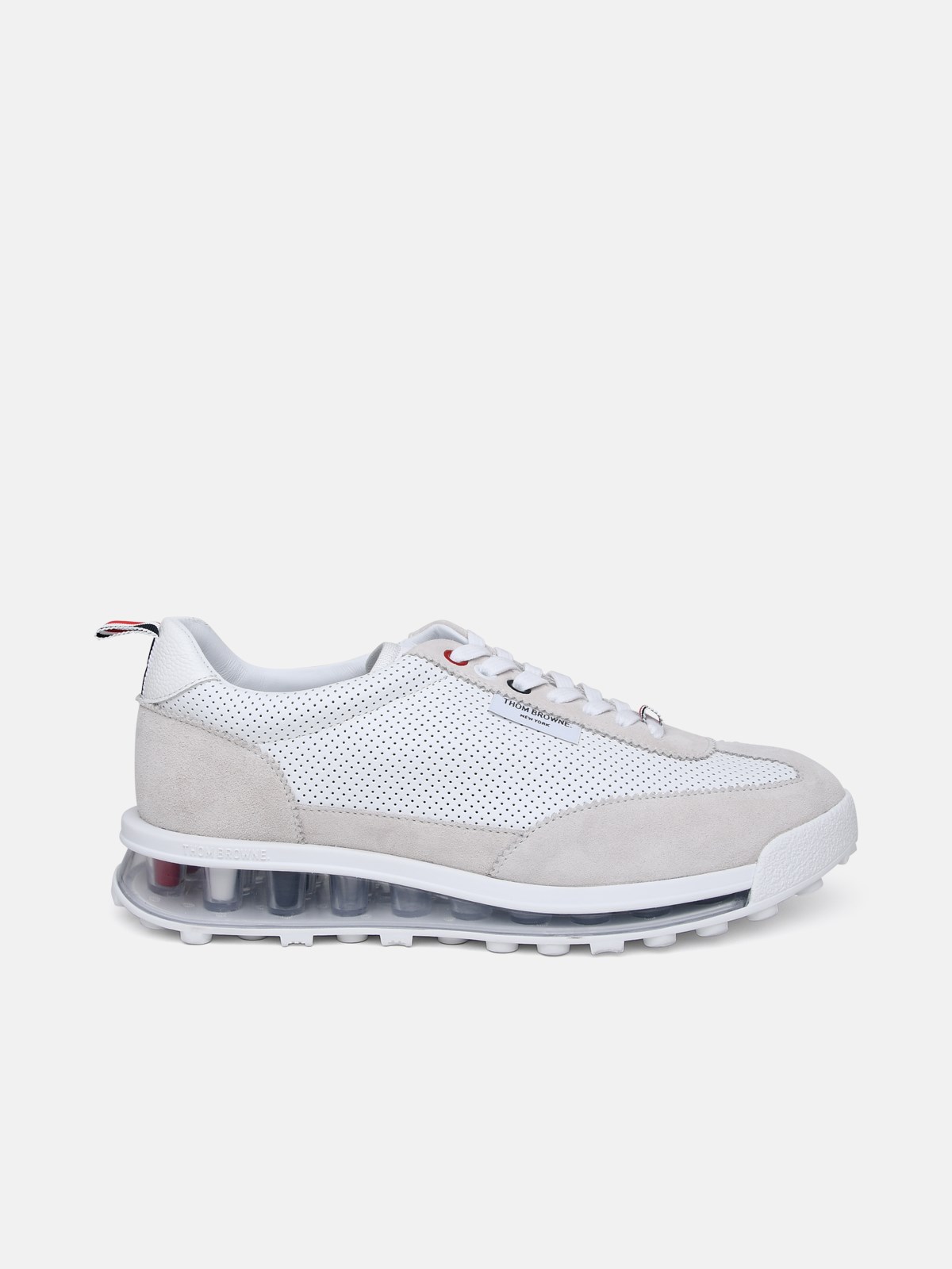 Thom Browne Tech Runner White Leather Sneakers