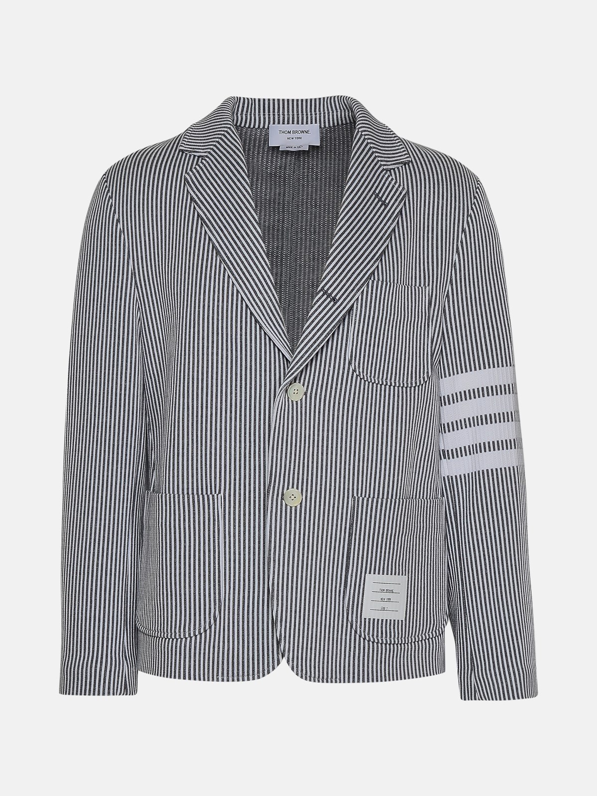 Thom Browne White Cotton Shirt In Grey