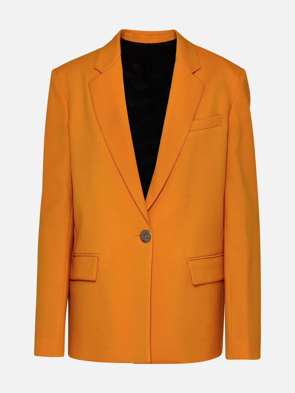 Attico Orange Wool Blend White Blazer Jacket