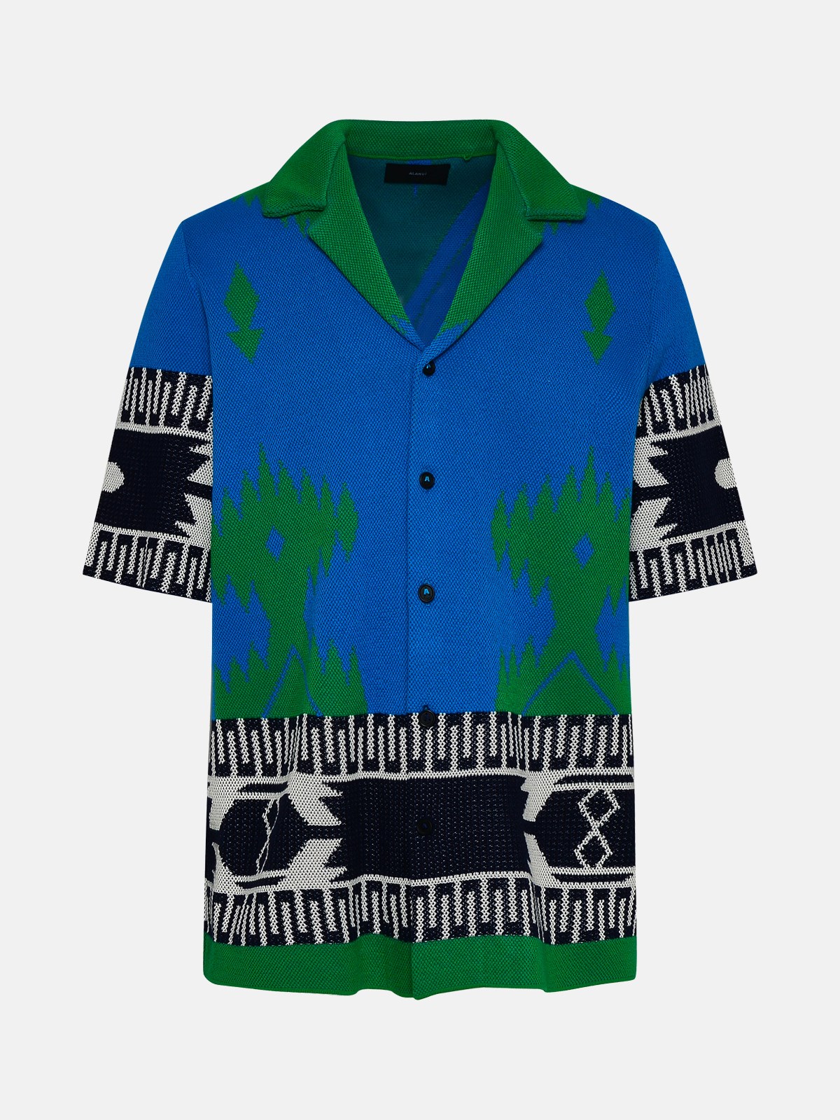 Alanui Green And Blue Cotton Shirt