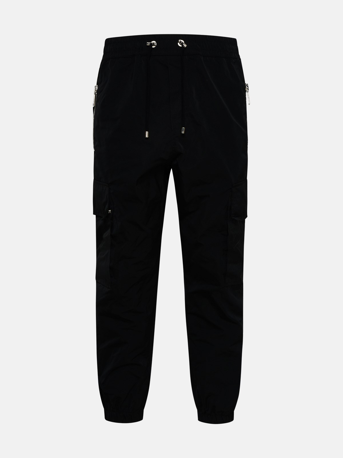 Shop Balmain Black Nylon Pants
