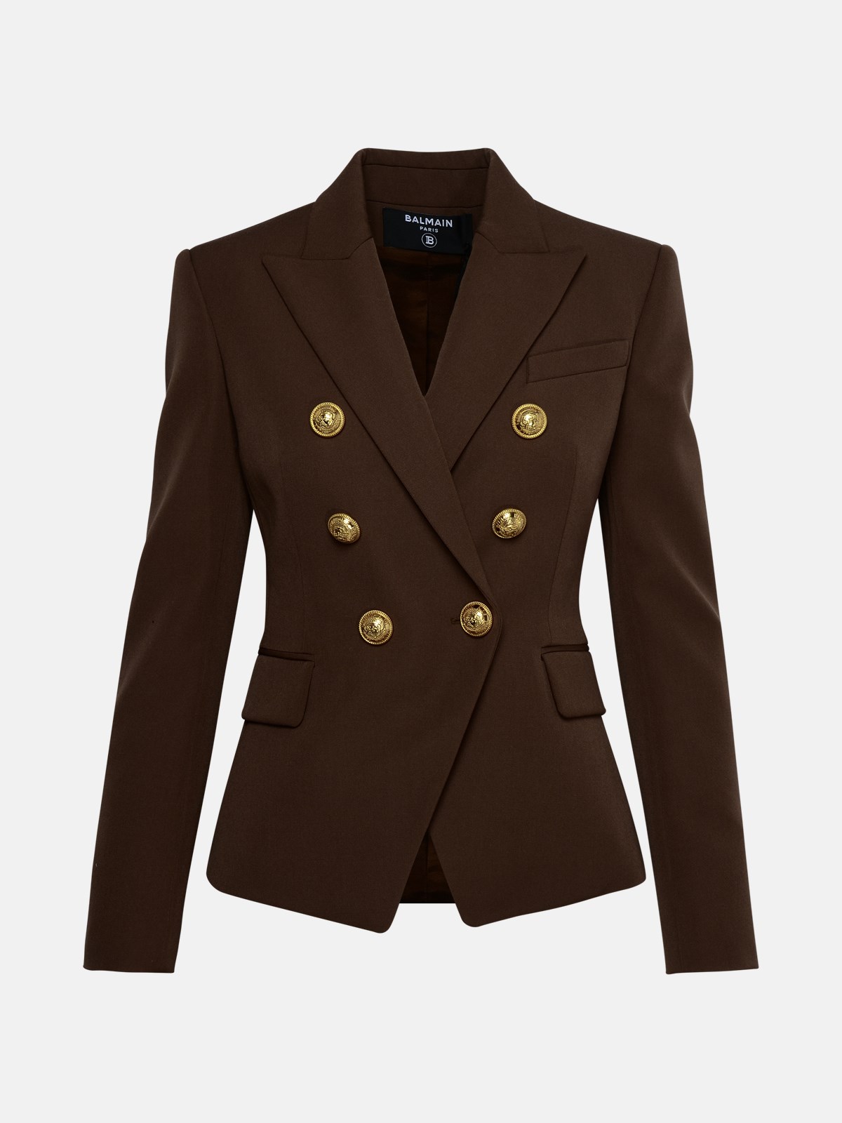 balmain brown blazer