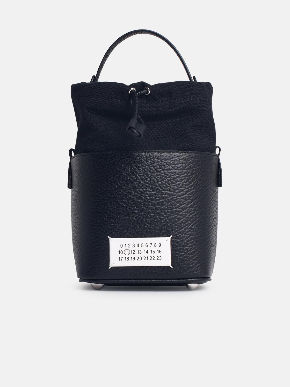 Shop Maison Margiela 5ac Black Leather Bag