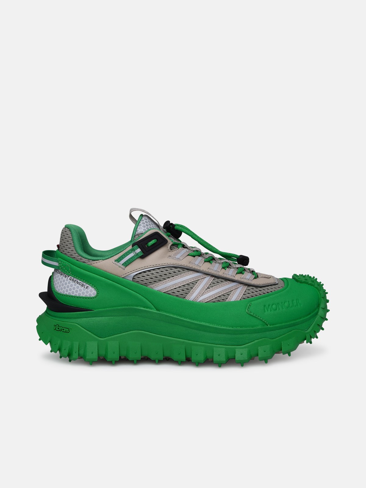 Moncler Grenoble Two-color Polyurethane Trailgrip Sneakers In Green