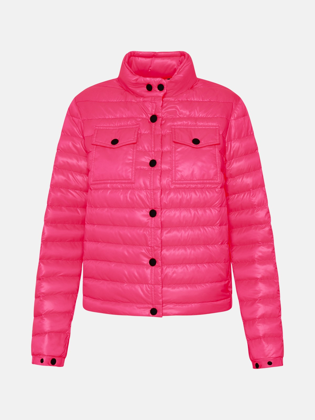Moncler Grenoble Fluo Rose Polyester Vinzier Down Jacket In Fuchsia