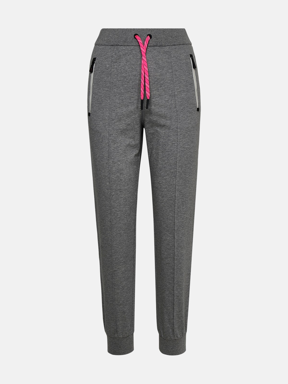 Moncler Grenoble Gray Cotton Sporty Pants In Grey