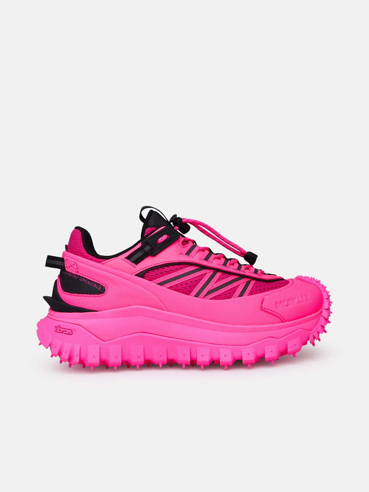 Moncler Grenoble Fuchsia Polyurethane Trailgrip Sneakers In Pink