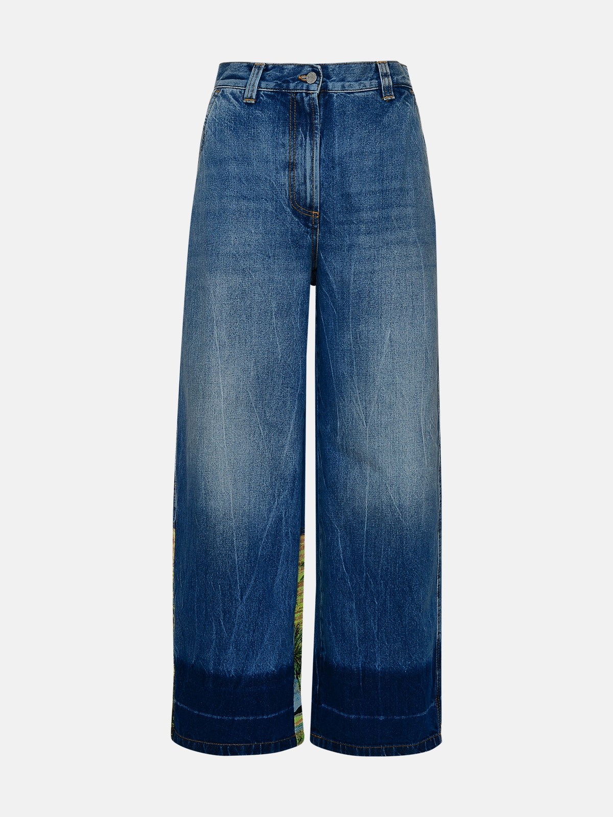 Palm Angels Blue Cotton Jeans