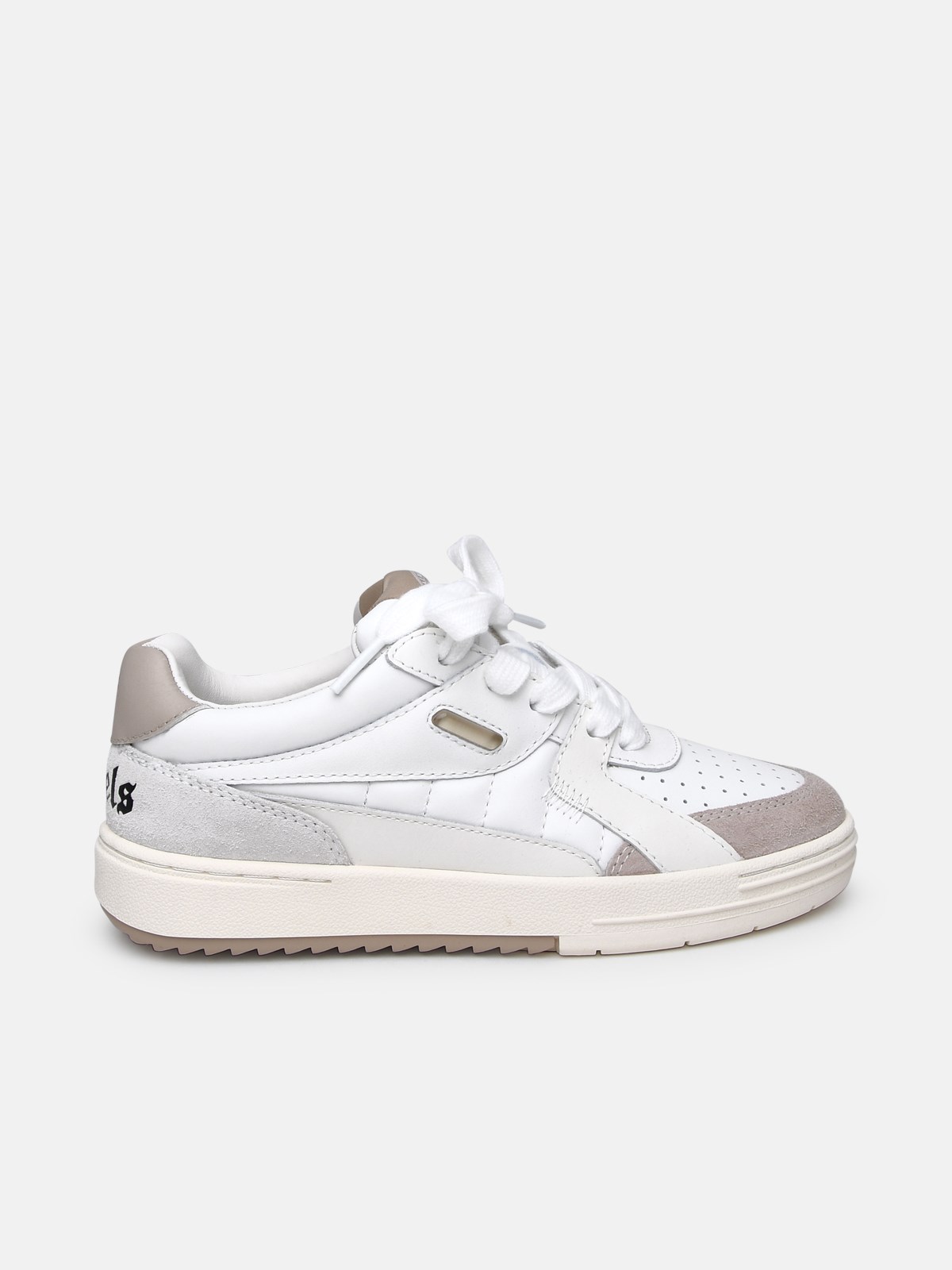 Palm Angels University White Leather Sneakers