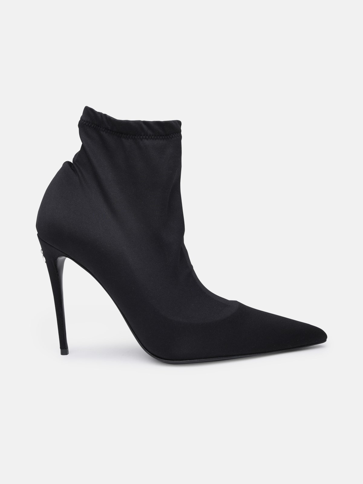 Dolce & Gabbana Viscose Blend Ankle Boots In Black