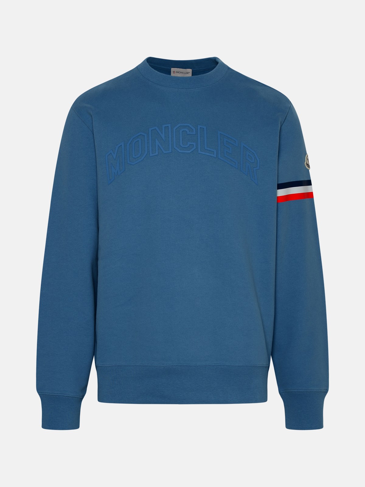 Moncler Felpa Logo Scritta In Blue | ModeSens