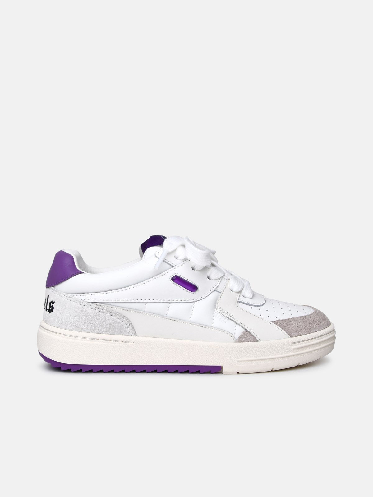 Palm Angels Palm University White Leather Sneakers