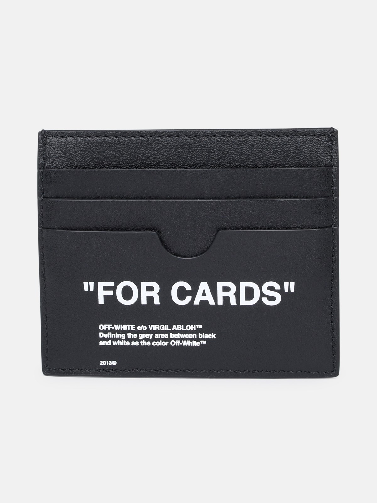 Off-white Black Leather Card Holder
