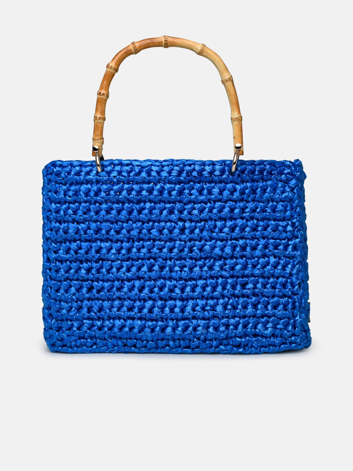 Chica Celeste Raffia Luna Bag In Light Blue
