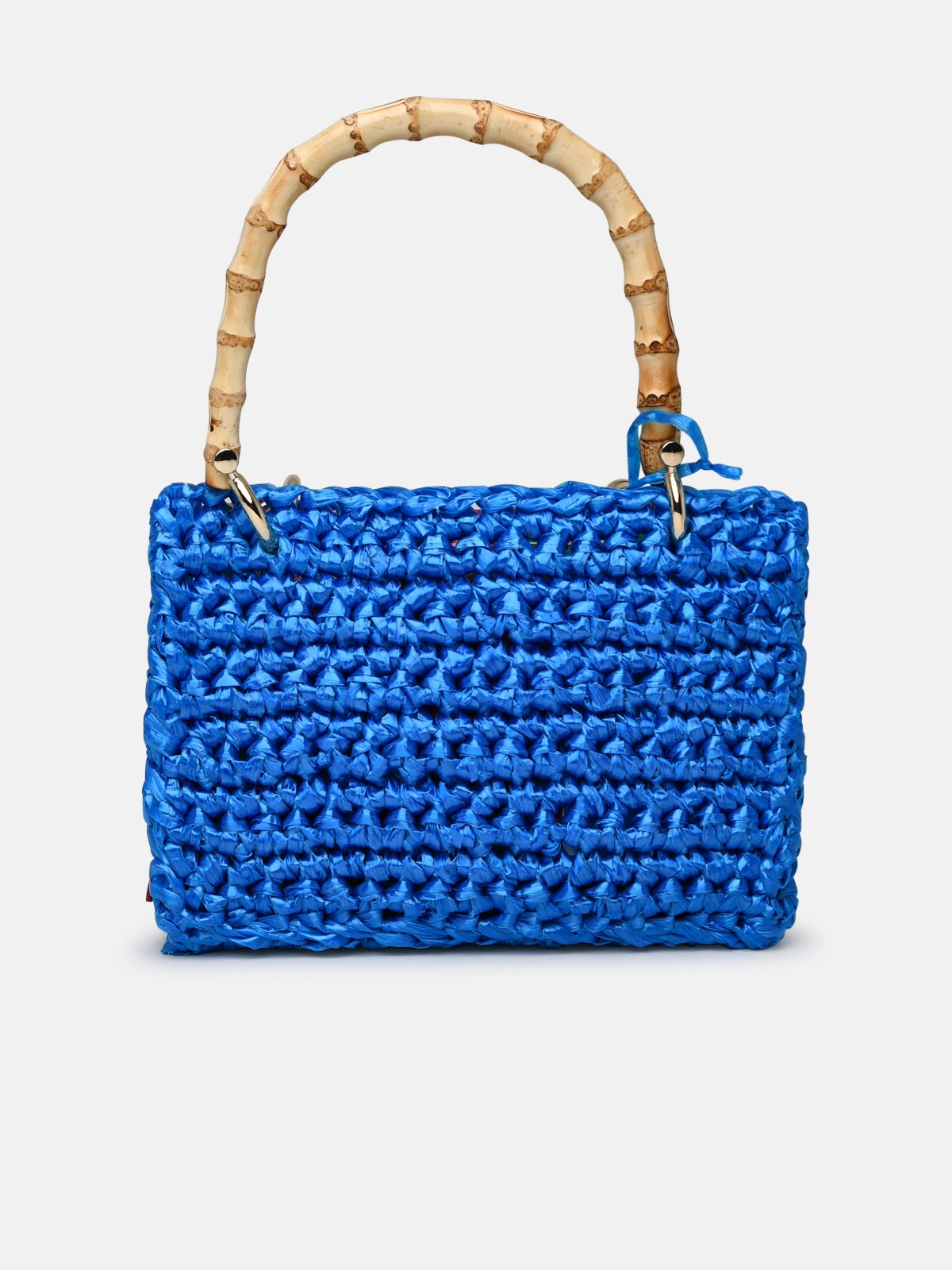 Chica Light Blue Raffia Meteor Bag