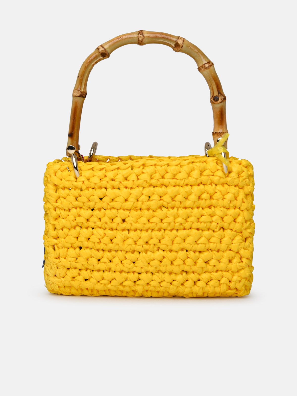 Chica Yellow Raffia Meteor Bag