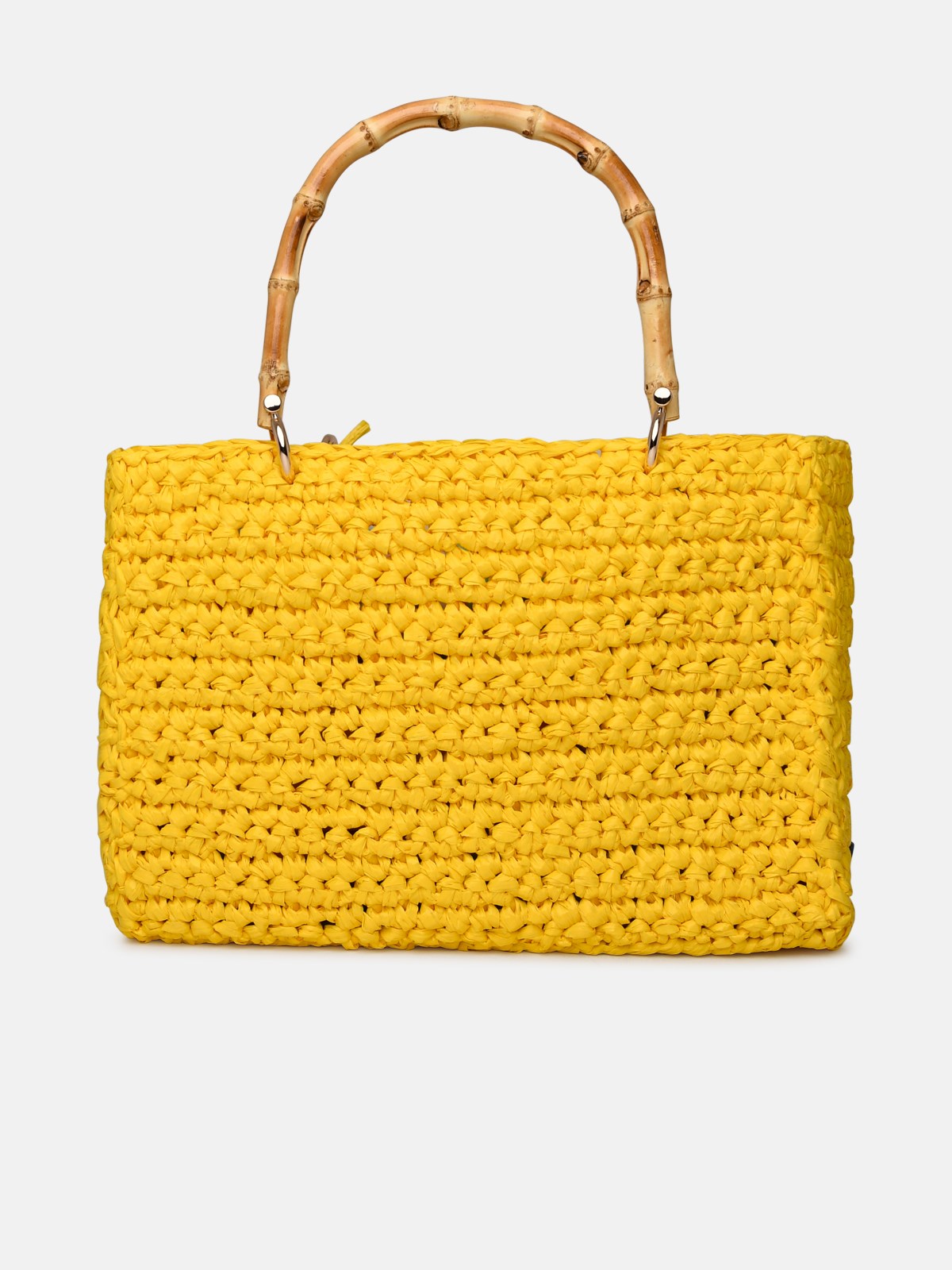 Chica Venus Yellow Raffia Bag