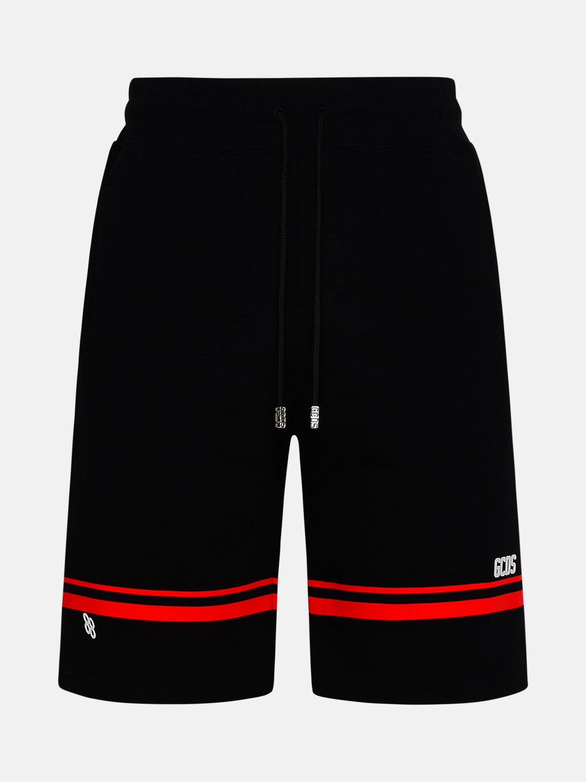 Gcds Black Cotton Bermuda Shorts