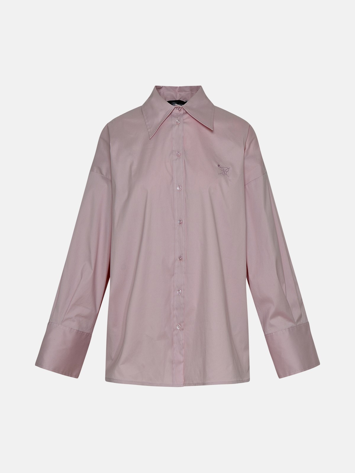 Blumarine Rose Cotton Shirt In Pink