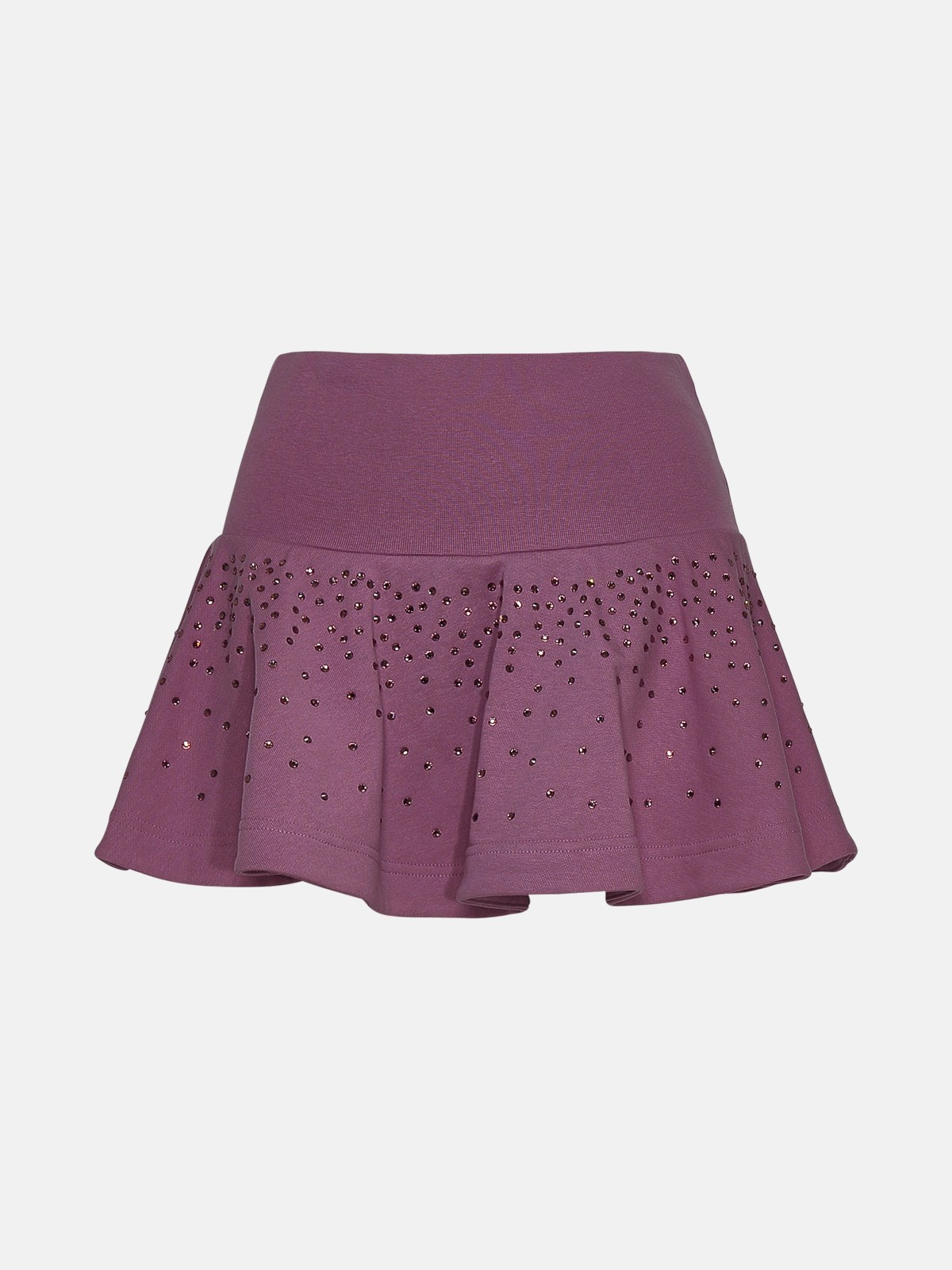 Blumarine Rose Cotton Miniskirt In Pink