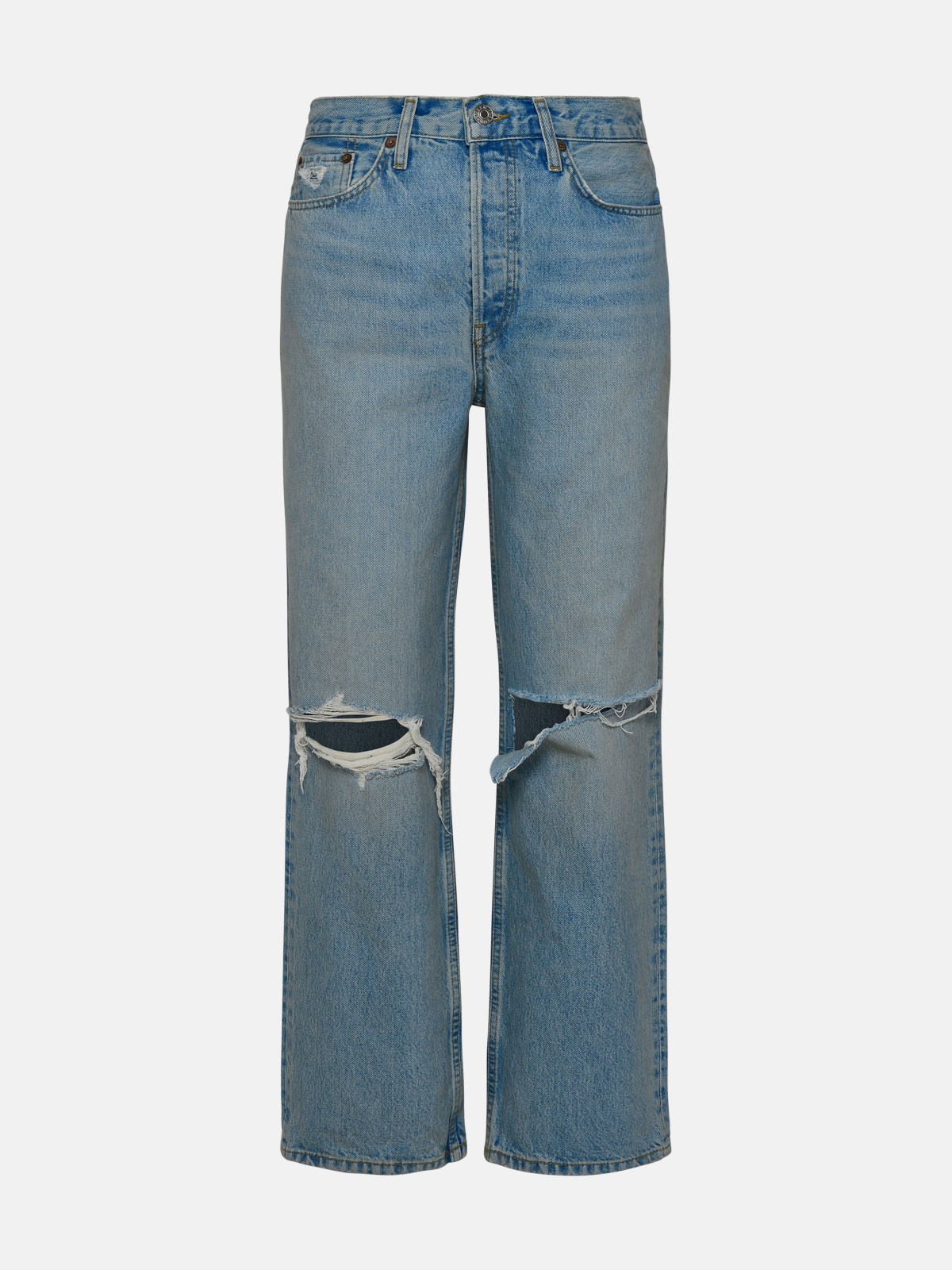 Re/done 90s Blue Cotton Denim Jeans In Light Blue