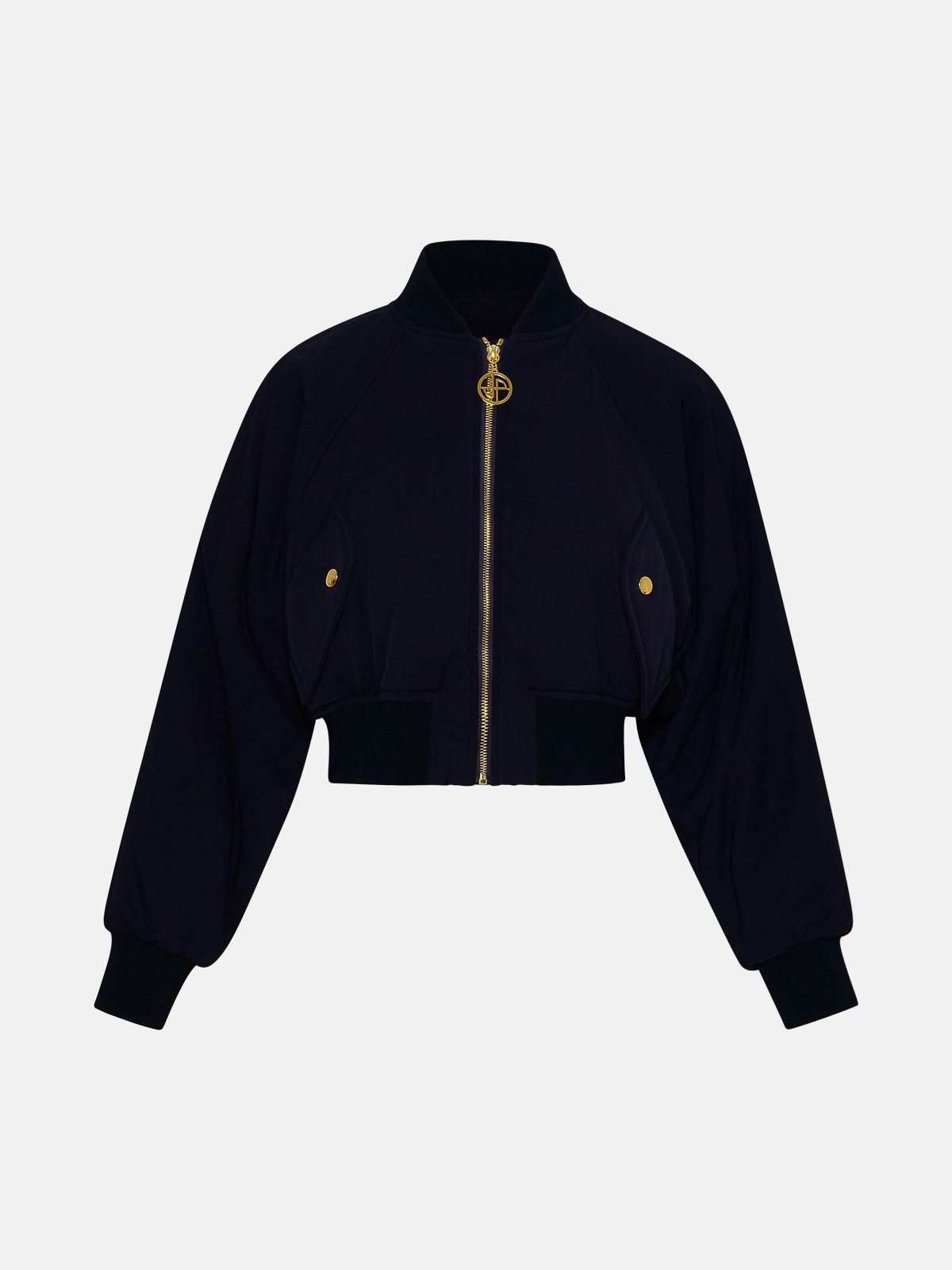 Patou Navy Nylon Bomber Jacket In Blue