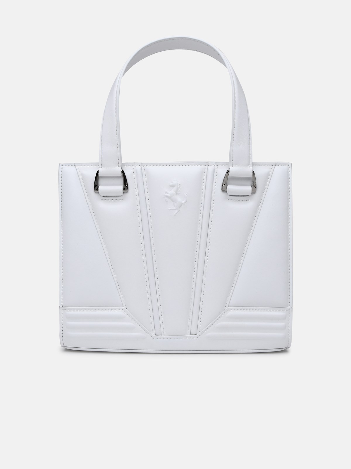Ferrari White Nappa Mini Bag In Black