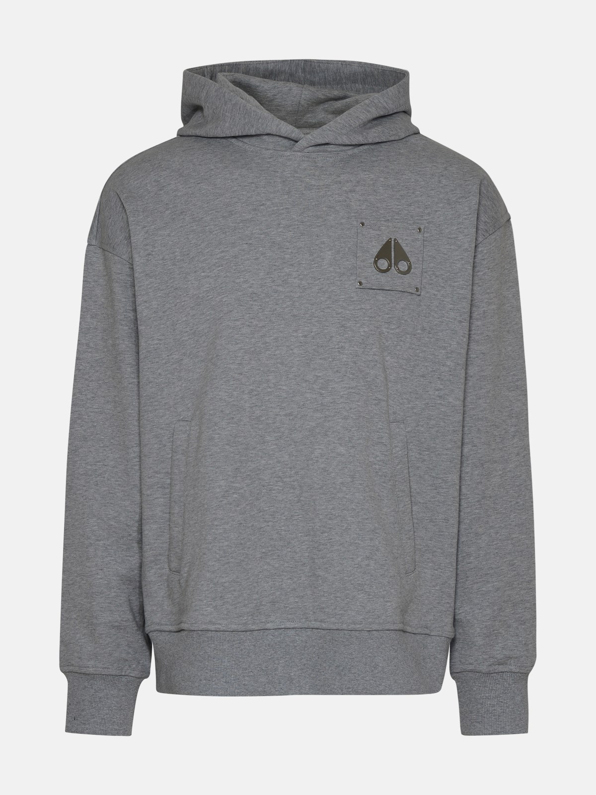 Moose Knuckles Gray Cotton Sweatshirt In Grey