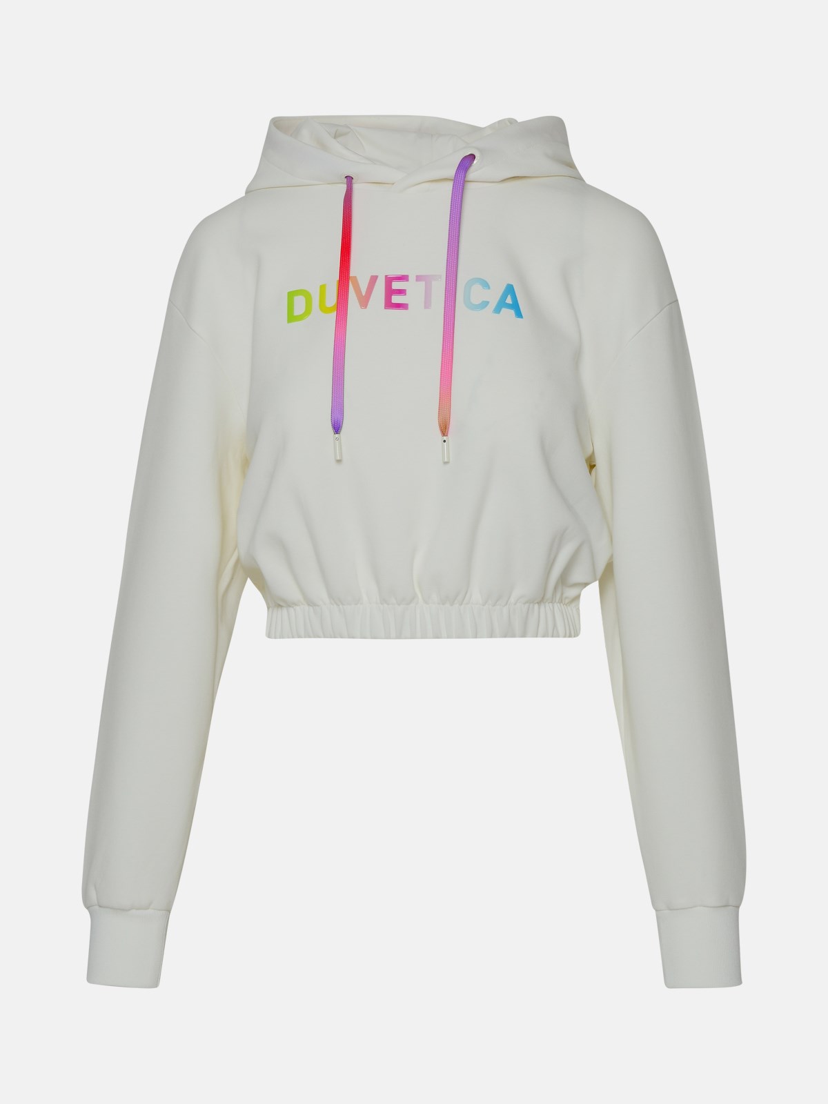 Duvetica Kids' White Cotton Torinella Sweatshirt In Ivory