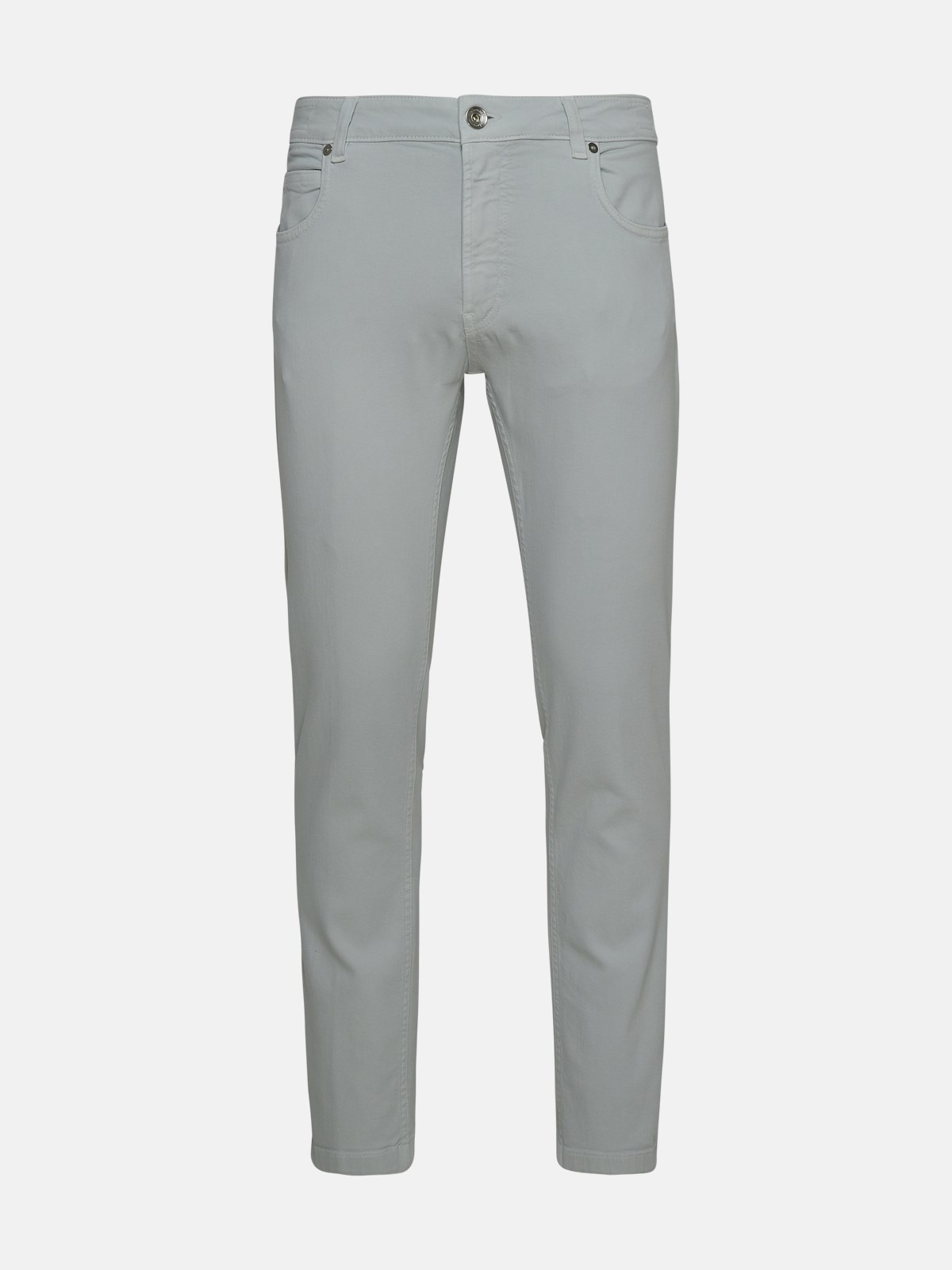 Eleventy Gray Cotton Pants In Ivory