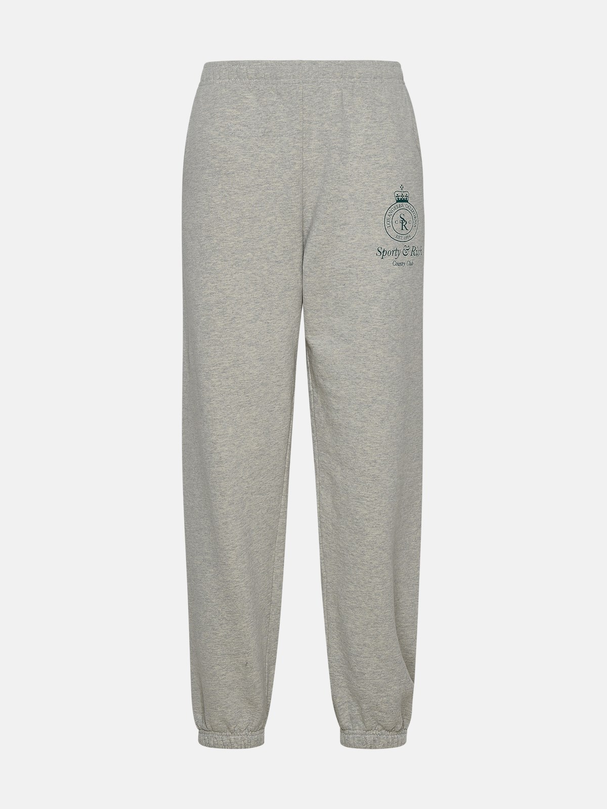 Shop Sporty And Rich Grey Cotton Sporty Pants In Beige