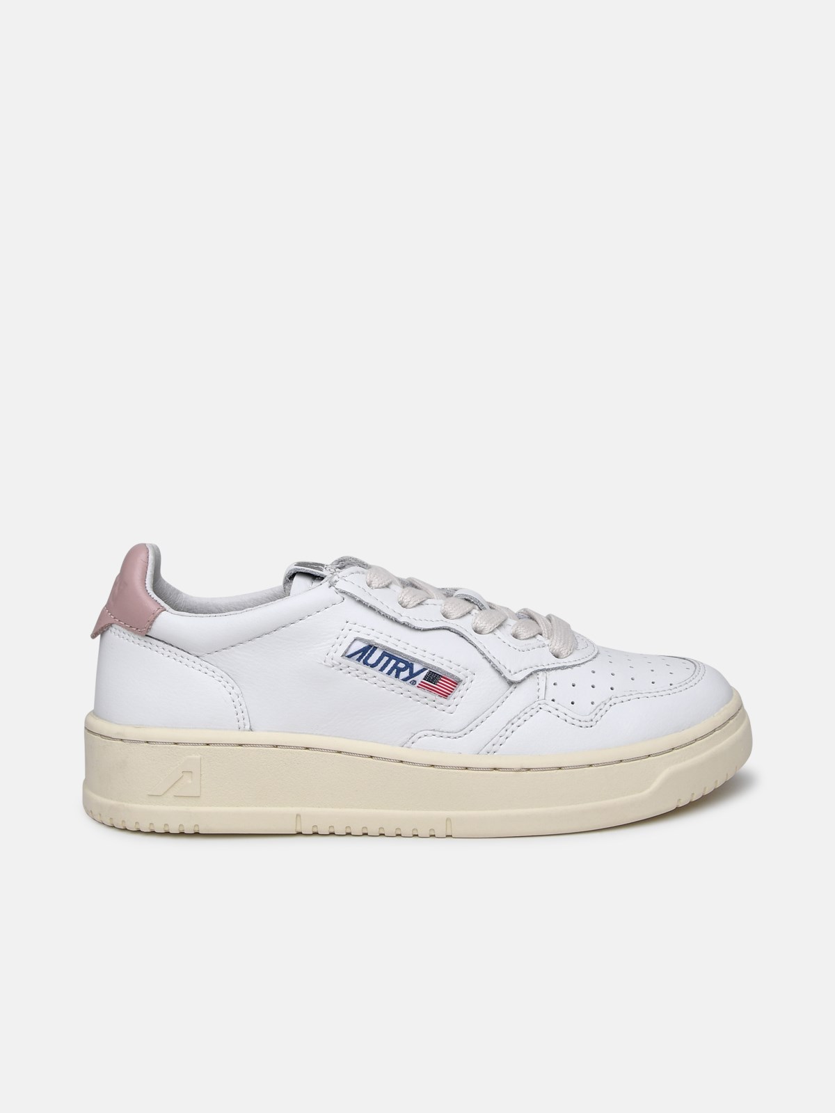Autry Leather Lace-up Sneakers In White
