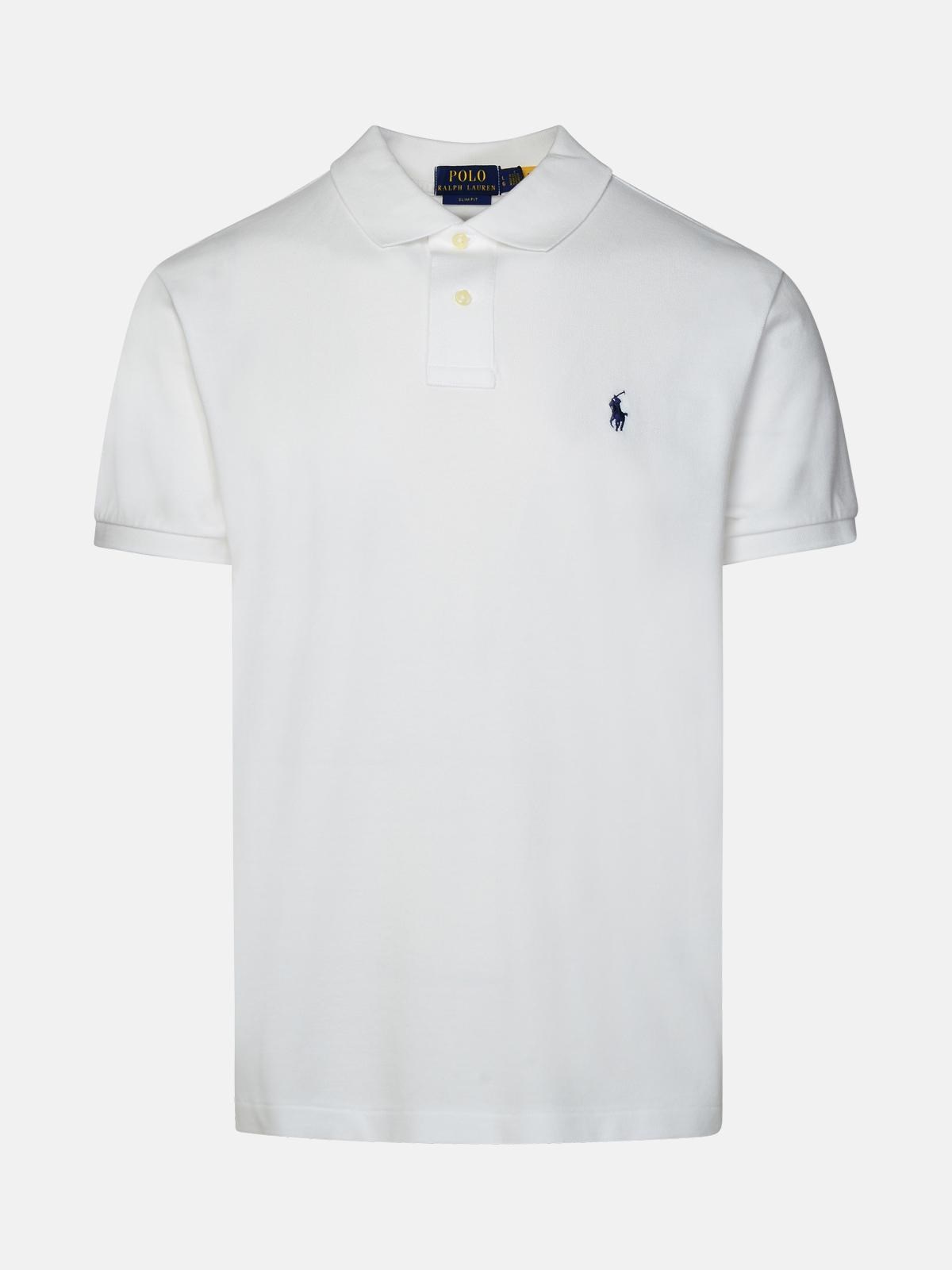Polo Ralph Lauren White Cotton Polo Shirt In White