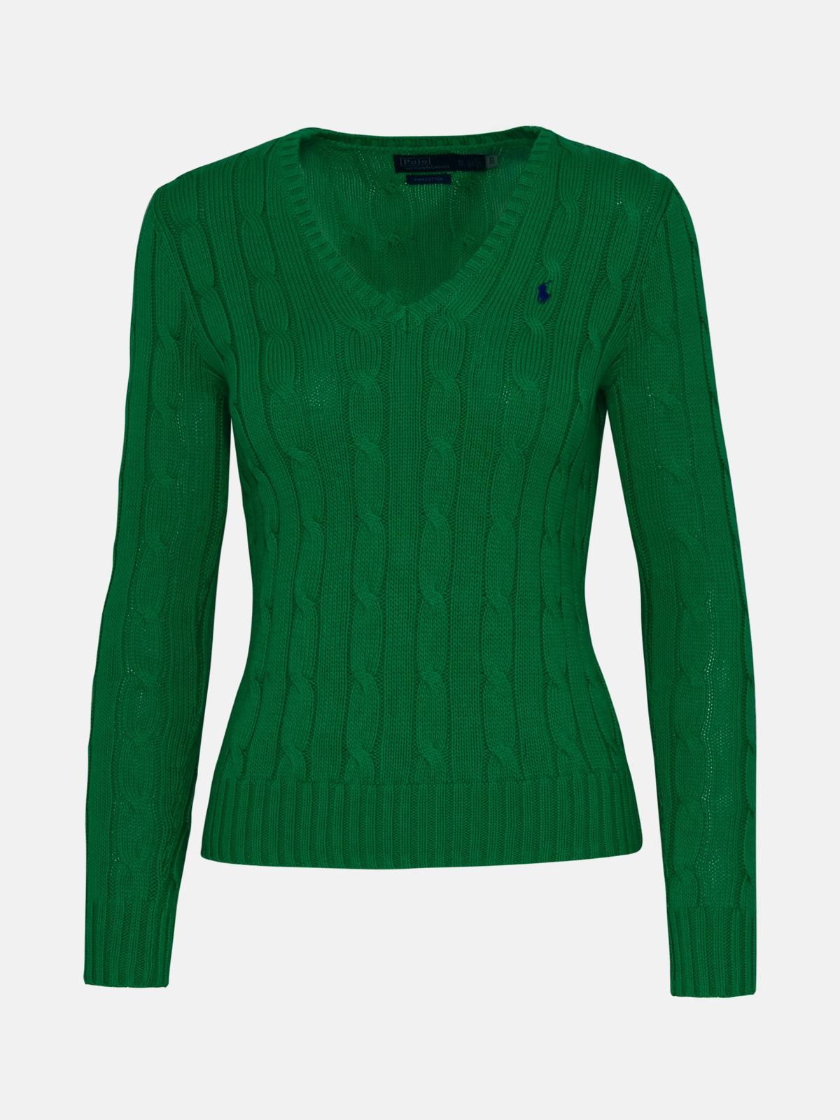 Polo Ralph Lauren Green Cotton Kimberly Sweater