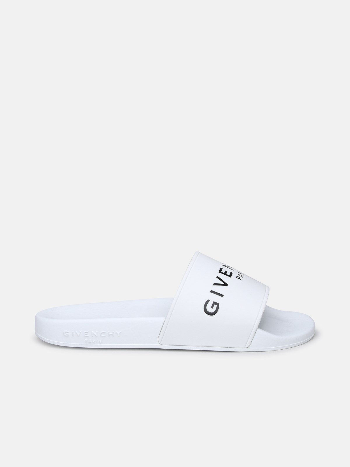 Givenchy White Rubber Slipper