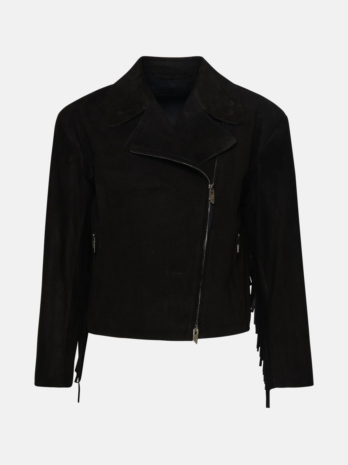 Shop Salvatore Santoro Black Suede Jacket