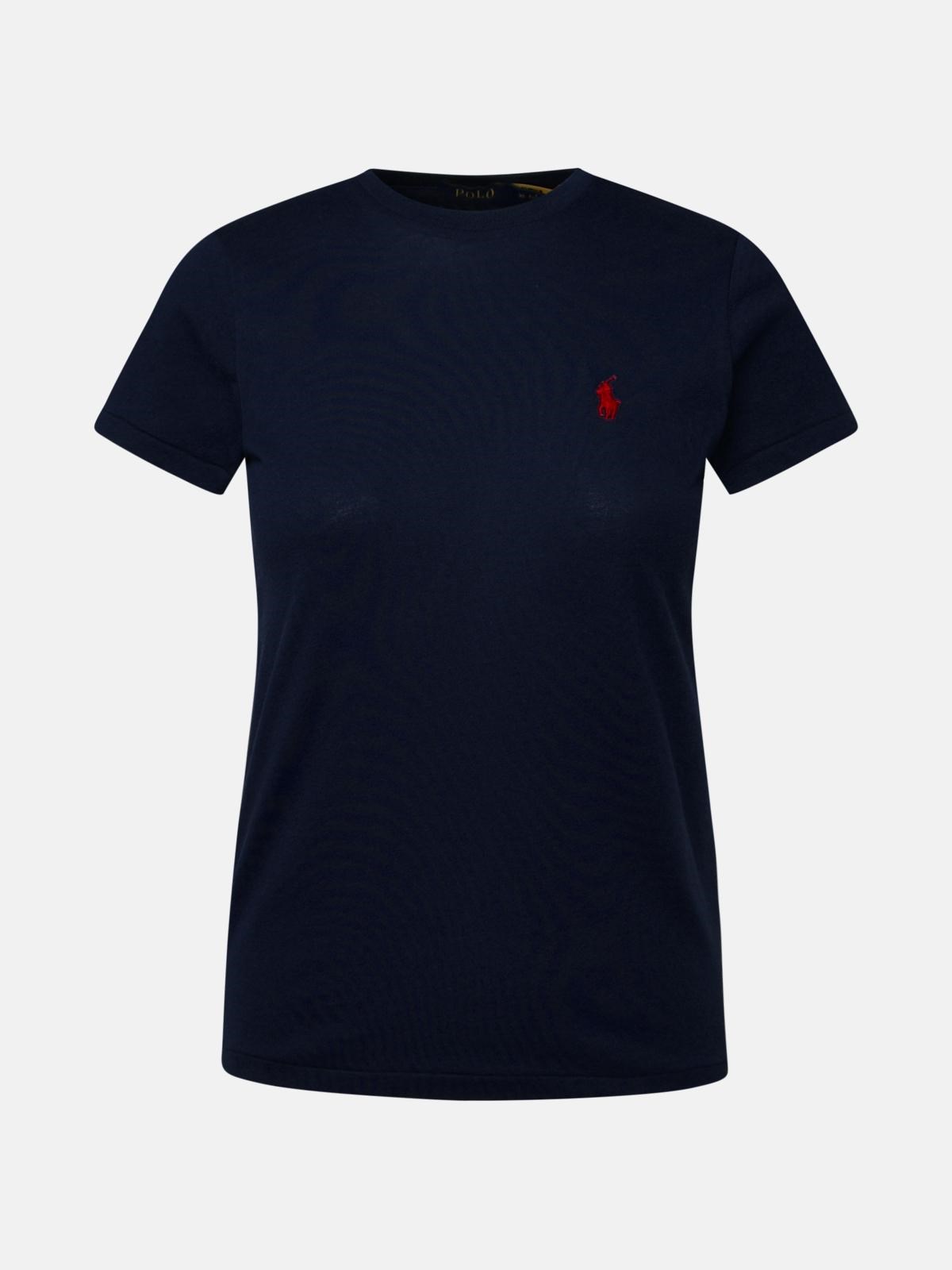 Polo Ralph Lauren Blue Cotton T-shirt In Blue