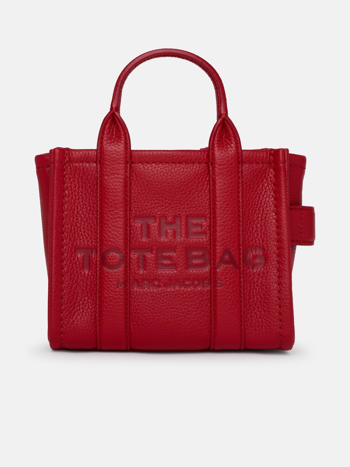 Marc Jacobs (the) Orange Leather Micro Tote Bag In Red