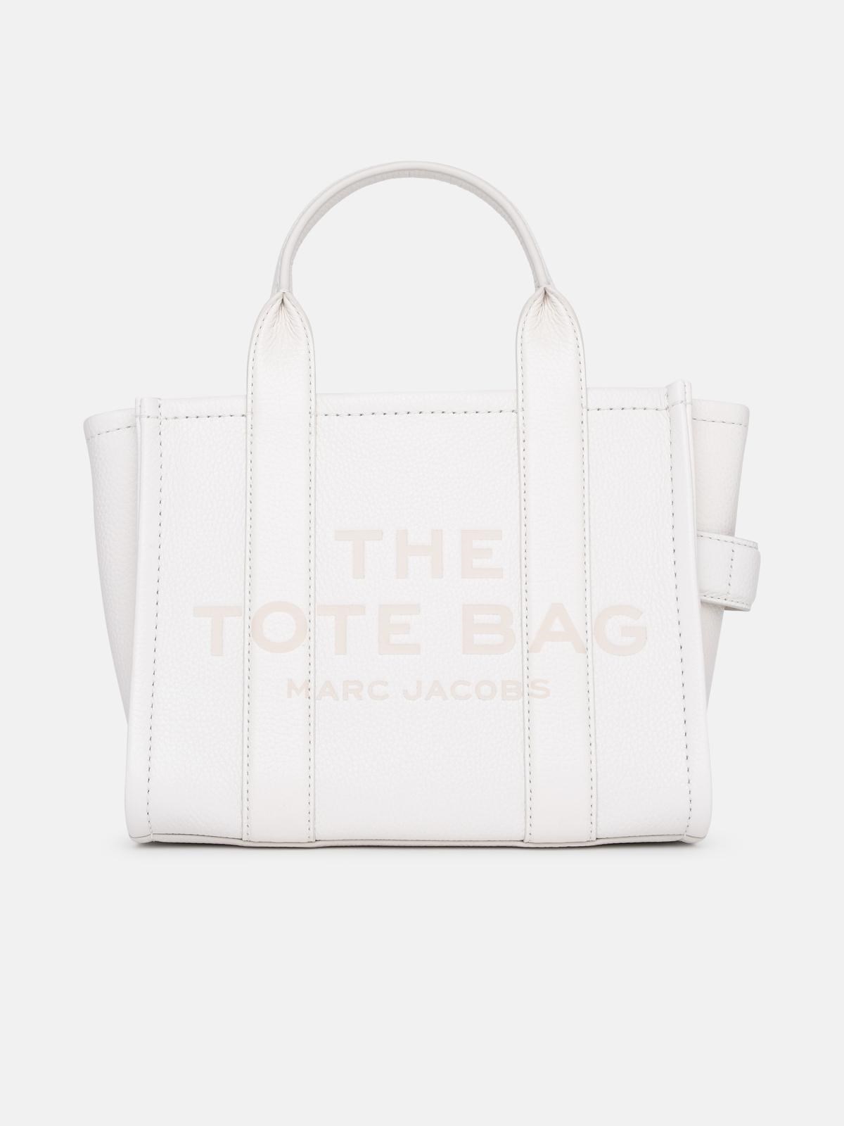 MARC JACOBS Ivory Leather Mini Tote Bag