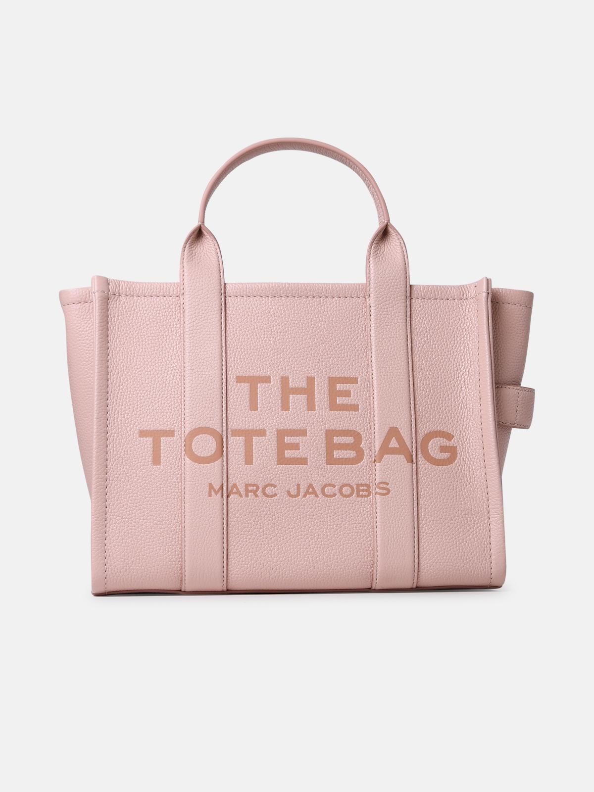Marc Jacobs (the) Rose Leather Midi Tote Bag In Pink