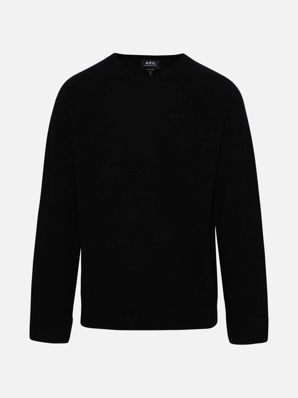 Apc Black Virgin Wool Elie Sweater
