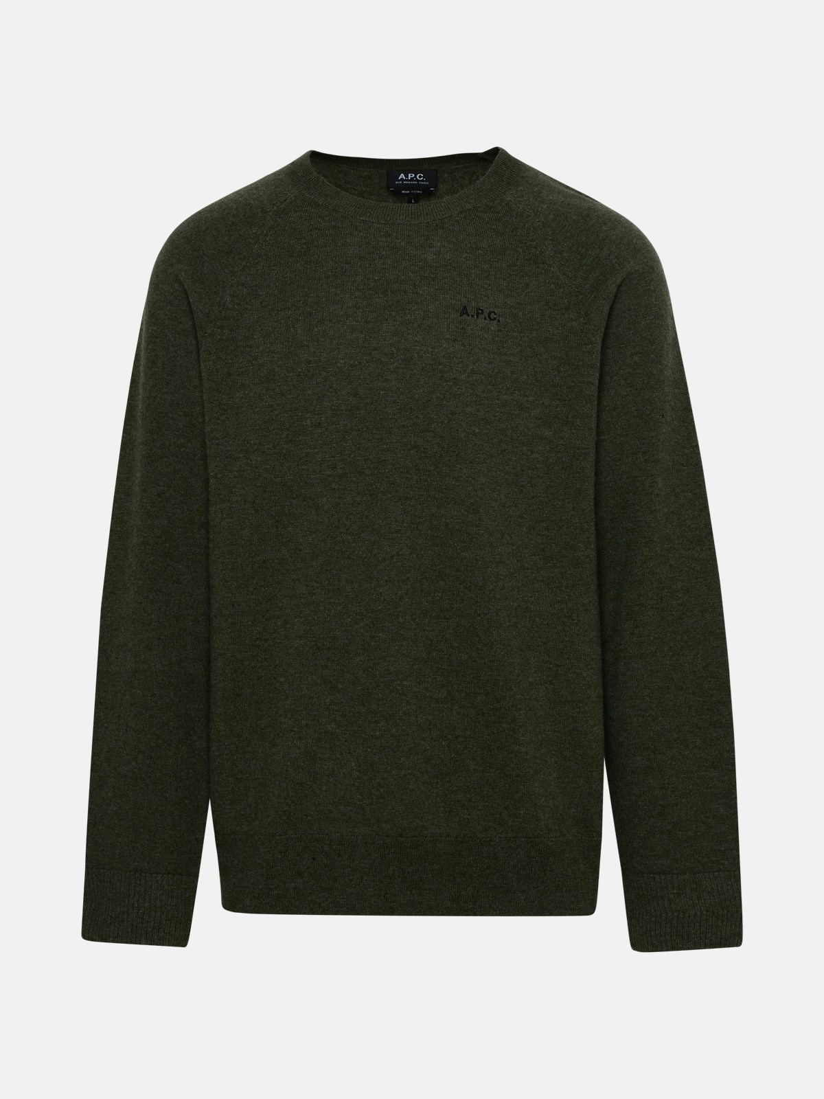 Apc Green Virgin Wool Elie Sweater